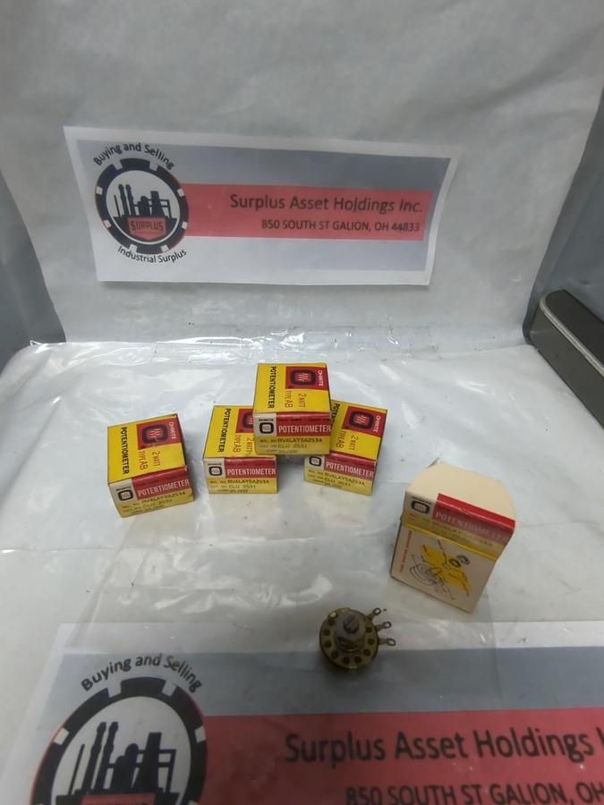 Used OHMITE,CLU-2531,POTENTIOMETER 2-WATT 25OOO OHMS LOT OF 5 PRE-OWNED