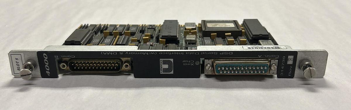 Used UNICO,314739,DSP SERIAL DATA INTERFACE MODULE BOARD