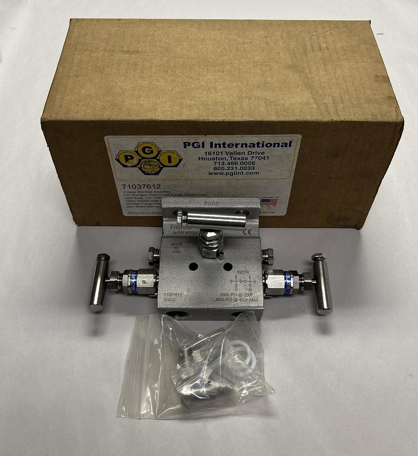 ENDRESS HAUSER,71037612,3 VALVE MANIFOLD ASSEMBLY NOS