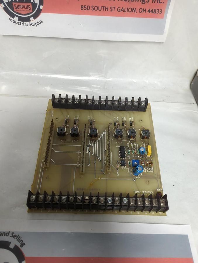 Used MAGNETICS,83107 C,PHASE SEQUENCE CIRCUIT BOARD PRE-OWNED