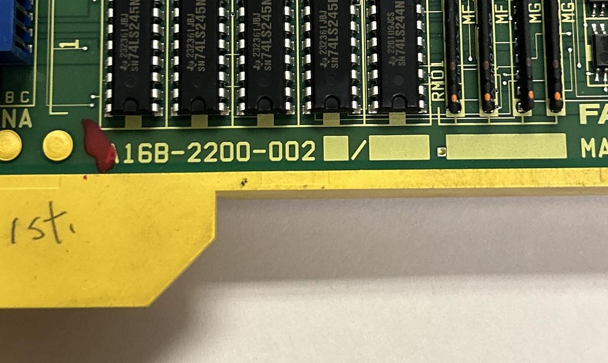 Used FANUC,A16B-2200-0020,BASE 2 BOARD 15 A CONTROL BOARD
