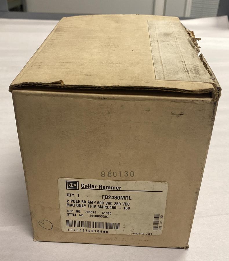 Westinghouse,FB2480MRL,50A 600V 2 Pole NOS