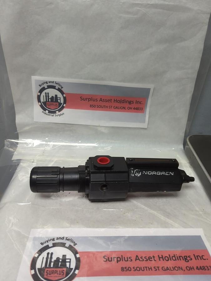 Used NORGREN,B74G-4AK-QD3-RMN,PNEUMATIC REGULATOR 250PSIG 17 BAR PRE-OWNED