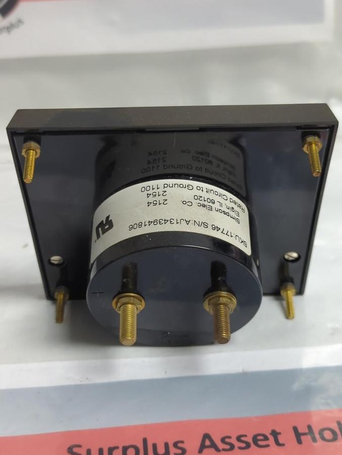 Used SIMPSON,0-15,PRESSURE GAUGE 0-15 AC AMPERES PRE-OWNED