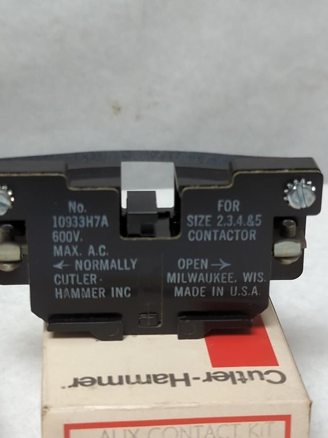 CUTLER HAMMER,10933H7A,AUXILARY CONTACT 600V LOT OF 3 NOS