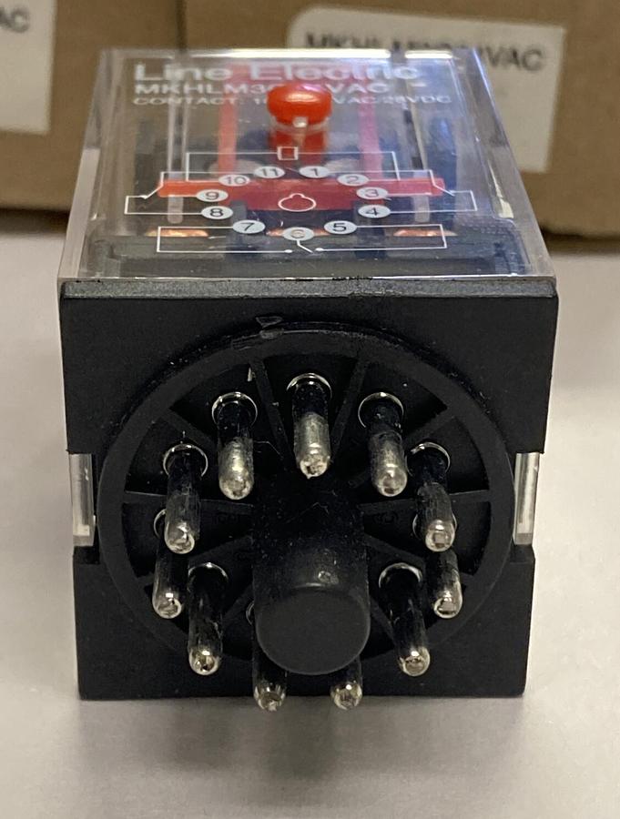 LINE ELECTRIC,MKHLM3C / MKHLM3C24VAC, RELAY LOT OF 4 NEW