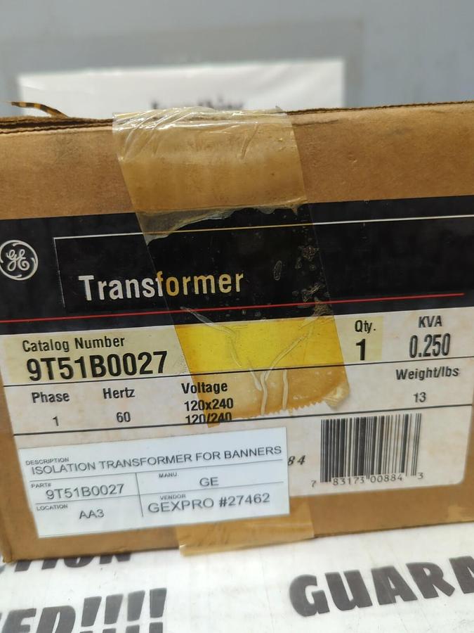 Used GE,9T51B0027,TRANSFORMER..NEW IS SEALED BOX