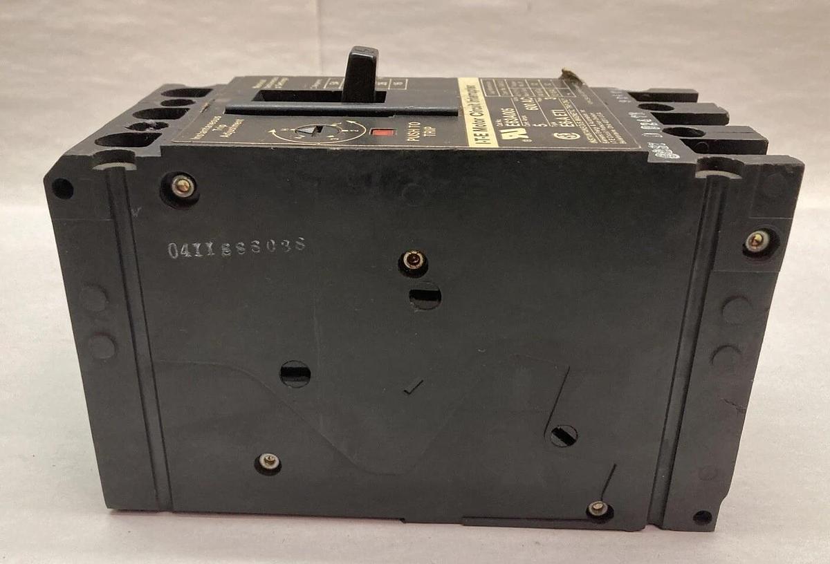 Used ITE,E63A005,3-Pole Motor Circuit Interrupter 5A 600AC Type E6-A ETI