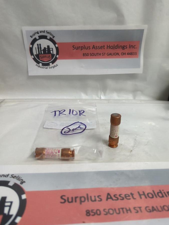 Used GOULD SHAWMUT,TR10R,TRI-ONIC 10 AMP FUSE LOT OF 2 PRE-OWNED