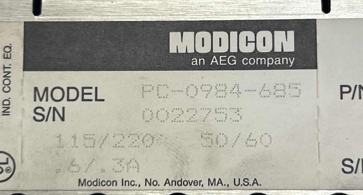 Used MODICON,AS-9715-001,PROGRAMMABLE CONTROLLER