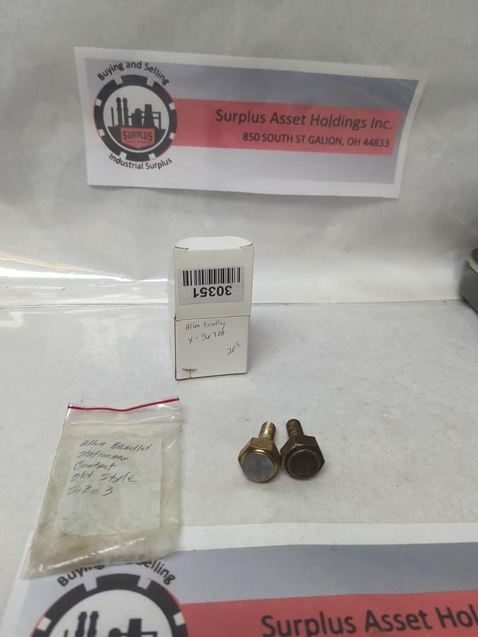 ALLEN-BRADLEY,X-36703,SIZE 3 STATIONARY CONTACT LOT OF 2 PRE-OWNED