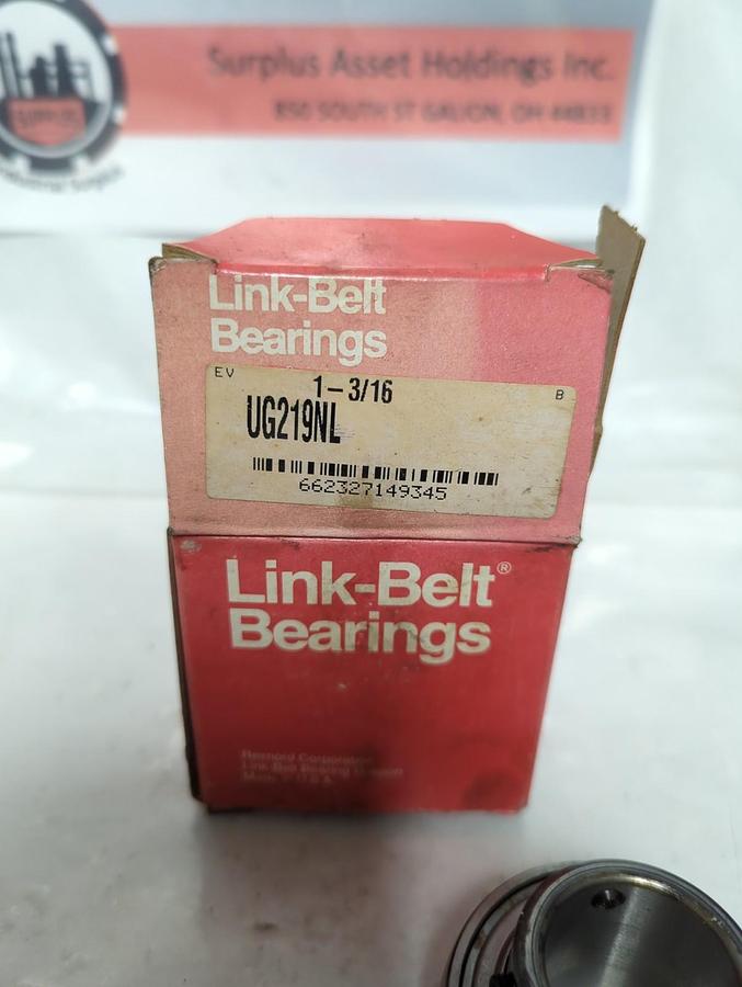 Used LINK BELT,UG219NL,INSERT BEARING 1-3/16 INCH BORE PRE-OWNED