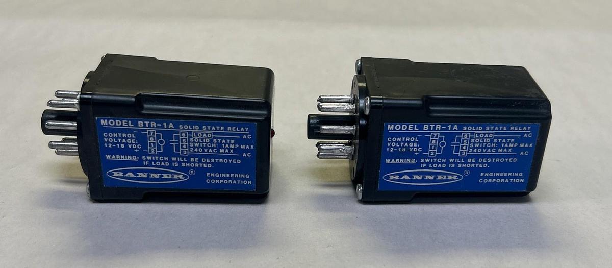 Used BANNER,BTR-1A,RELAY LOT OF 2