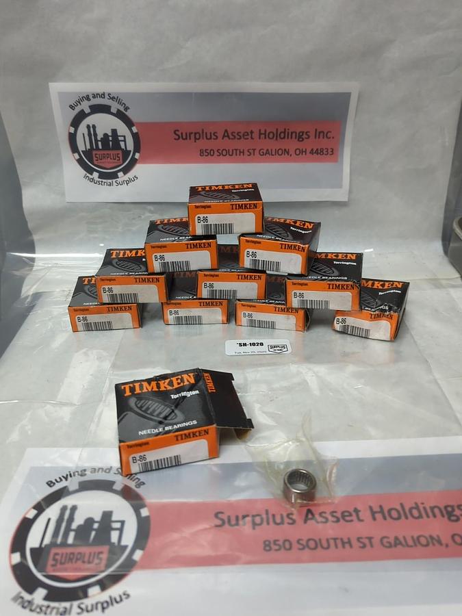 TIMKEN,B-86,NEEDLE ROLLER BEARING LOT OF 11 NOS