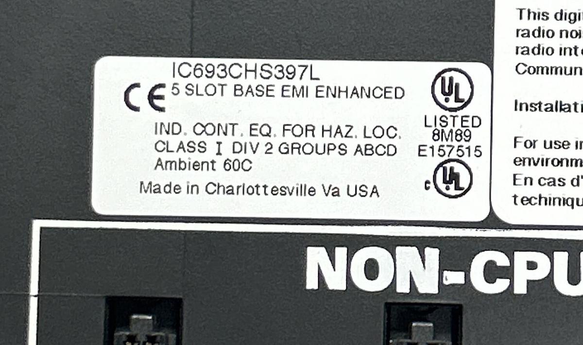 Used GE FANUC,IC693CHS397L,5 SLOT BASE