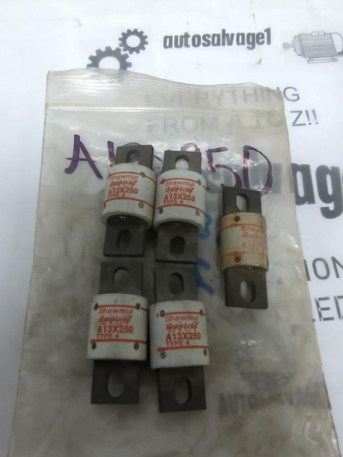 GOULD SHAWMUT,A13X250,AMP-TRAP FUSE TYPE 4 LOT OF 5 NOS