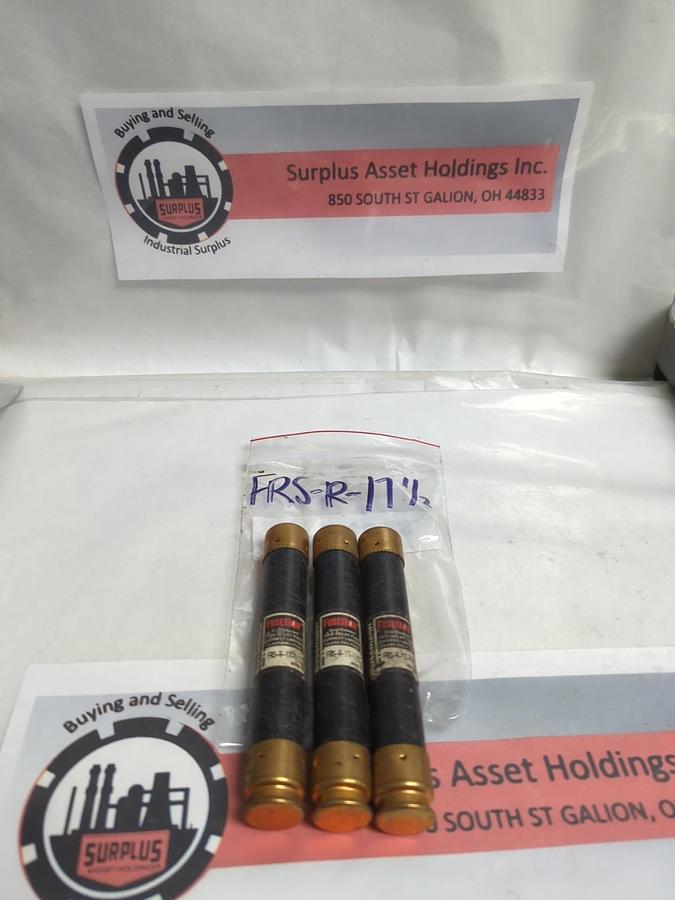 Used COOPER BUSSMANN,FRS-R-R-17-1/2,FUSETRON 17-1/2 AMP FUSE LOT OF 3 PRE-OWNED