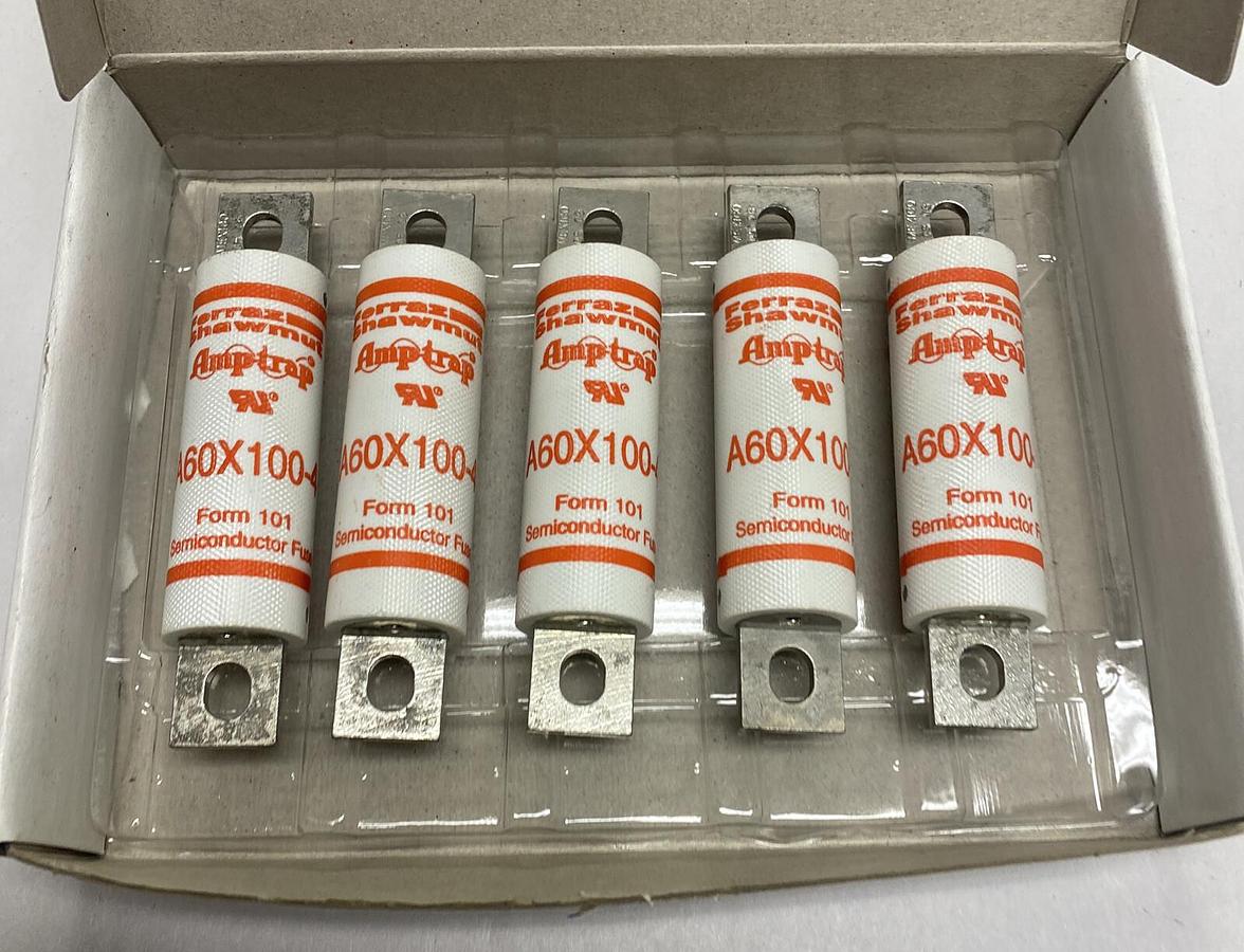 Ferraz Shawmut,A60X100-4,Power Fuse 100A 600VAC Lot Of 5 NOS