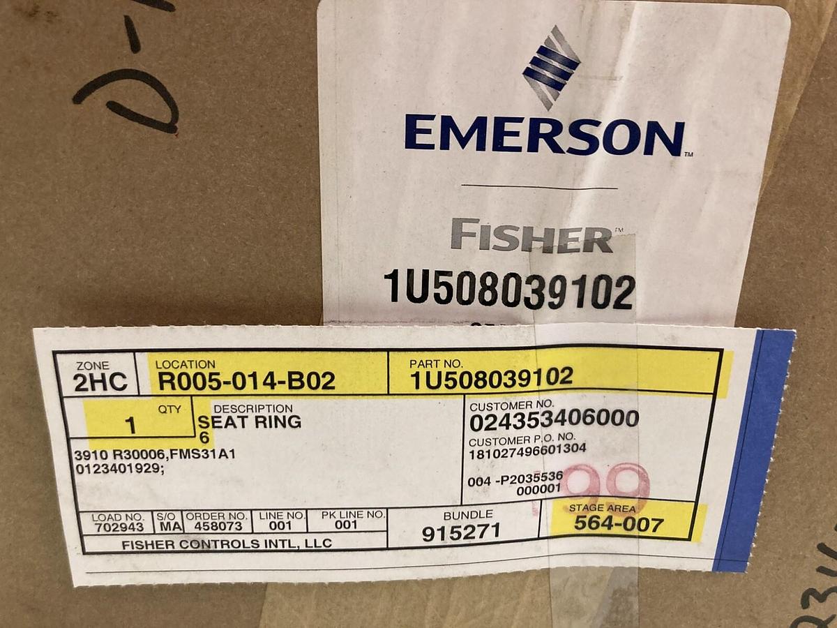 Used Fisher,1U508039102,Replacement Seat Ring