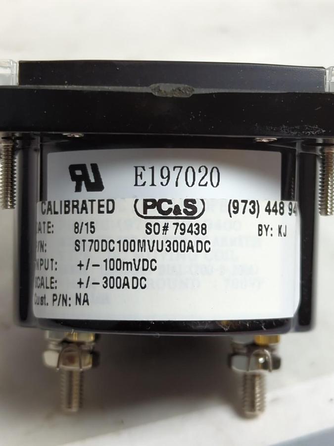 PC.S,ST70DC100MVU300ADC,PRESSURE GAUGE -300-0-*300 DC AMPERES NOS
