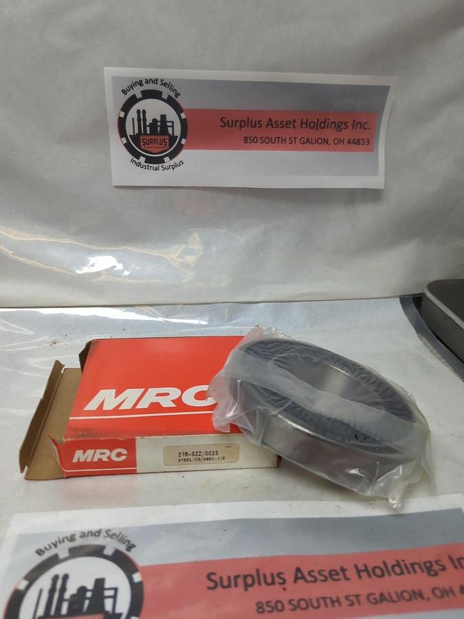 MRC,216-SZZ/0023,RUBBER SEALED DEEP GROOVE BALL BEARING NOS