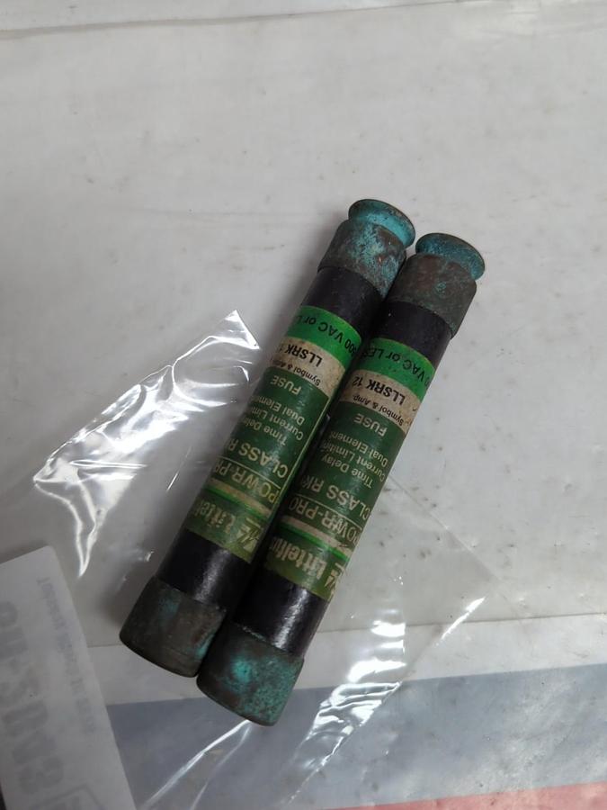 Used LITTELFUSE,LLSRK-12,POWR-PRO 12 AMP FUSE LOT OF 2 PRE-OWNED