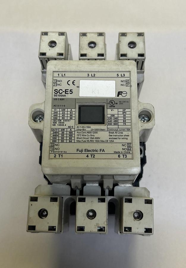 Used FUJI ELECTRIC,SE105AA,MAGNETIC CONTACTOR