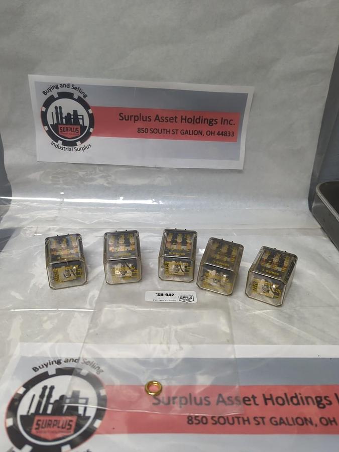 Used SQUARE D,8501-KU13P14V20,GENERAL PURPOSE RELAY SER C 120V 50/60HZ 10A LOT OF 5