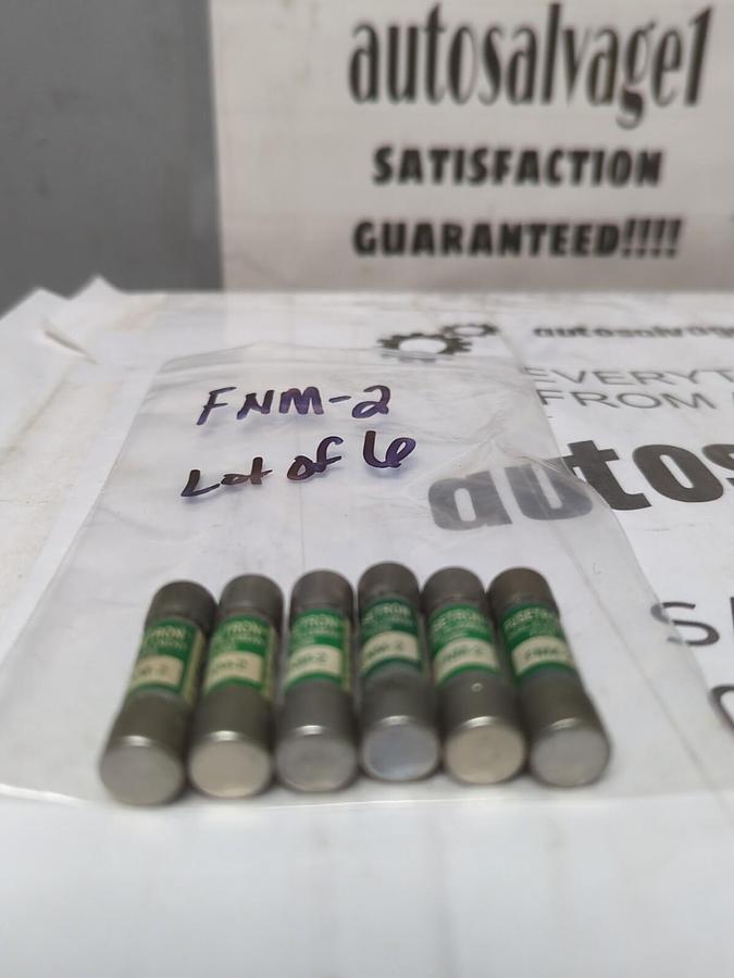 COOPER BUSSMANN,FNM-2,FUSETRON 2 AMP FUSES LOT OF 6 NOS