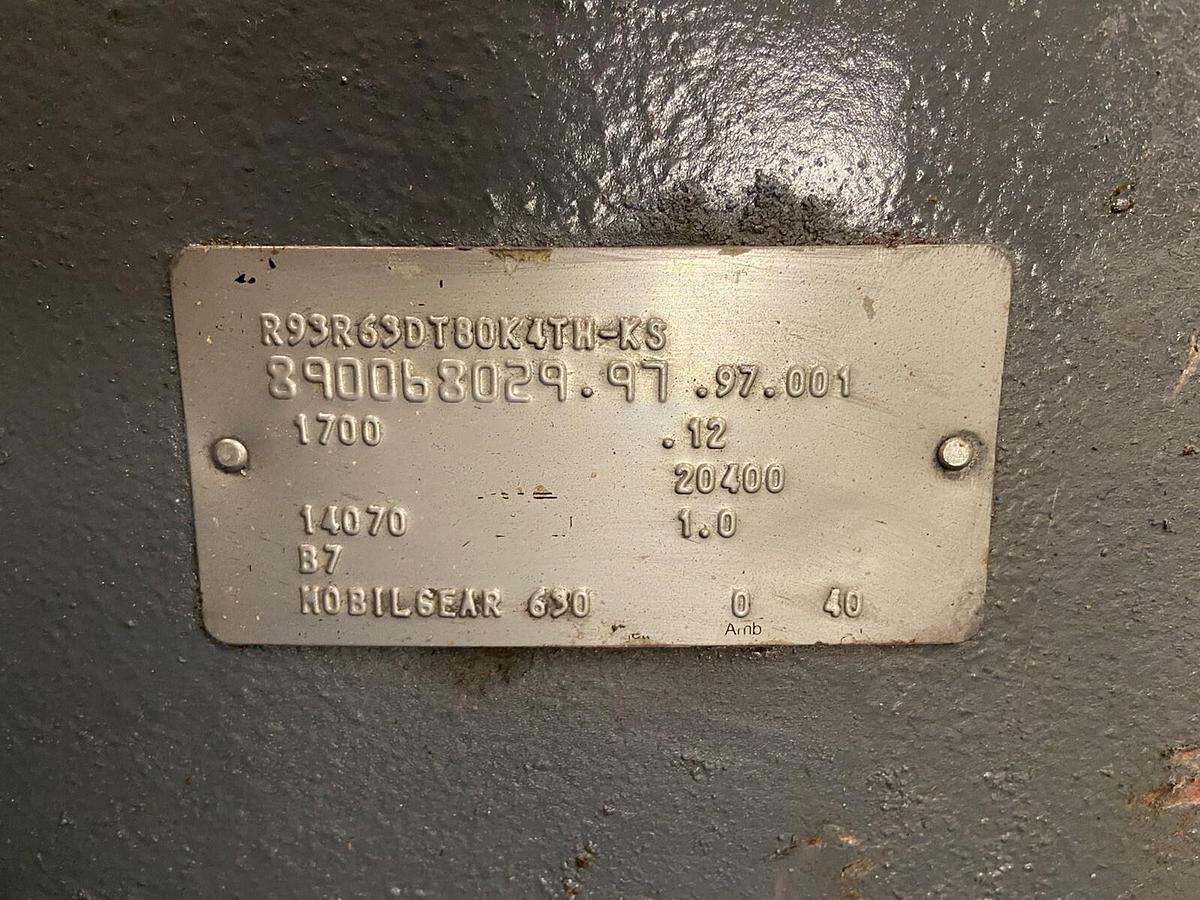 Used Sew Eurodrive,R93R63DT80K4TH-KS,Gearmotor 3/4hp Ratio 14070  Input 1700rpm Out