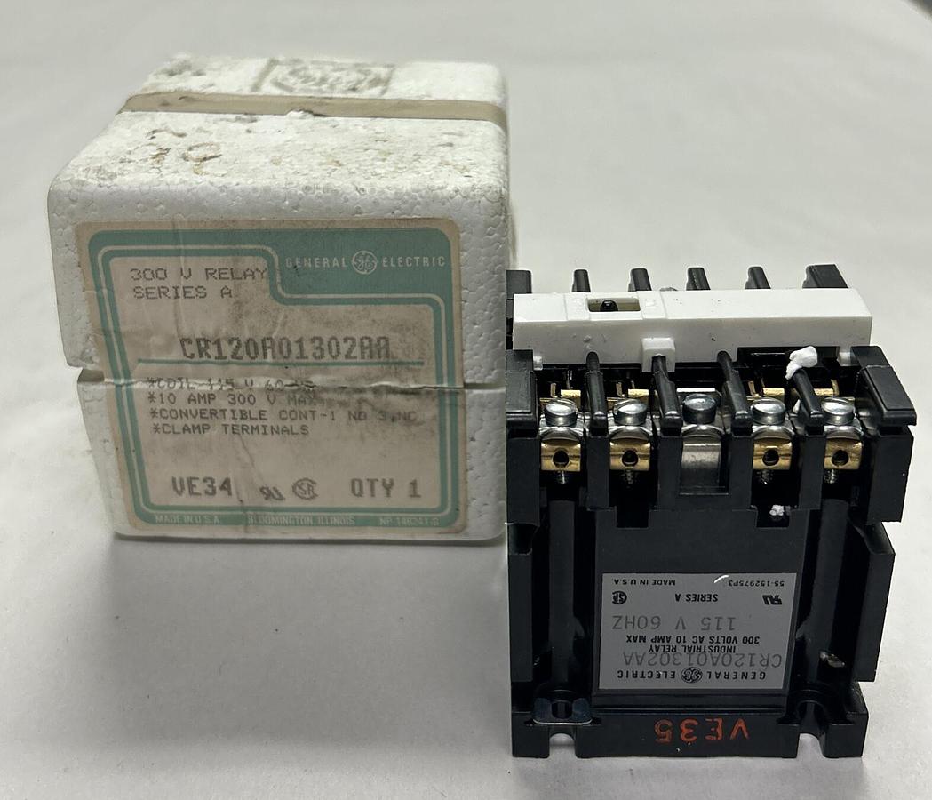 Used GENERL ELECTRIC,CR120A01302AA,RELAY 300V 10A NEW