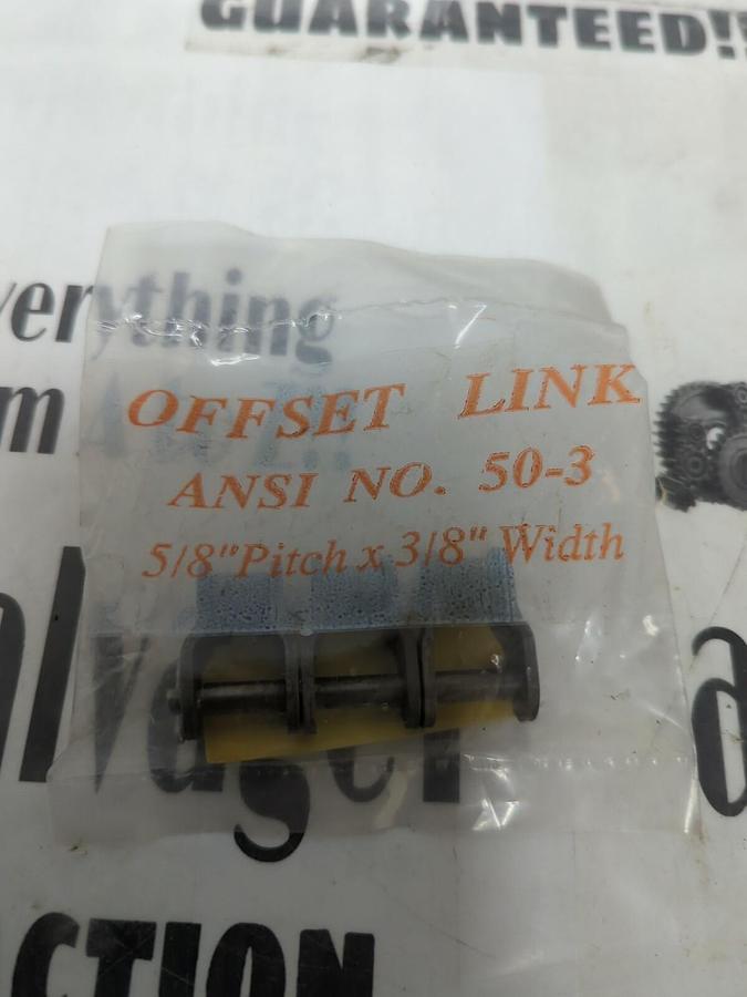Used ANSI ELITE,50-3,TRIPLE STRAND ROLLER CHAIN OFFSET LINK 5/8 IN PITCH X 3/8 IN W