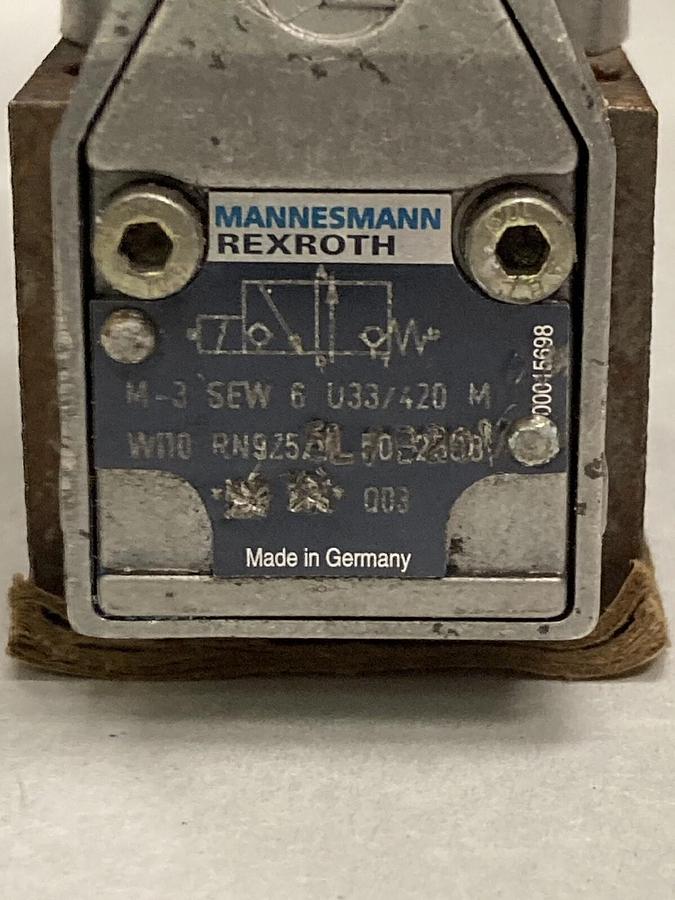 Used Mannesmann Rexroth,M-3 Sew 6 U33/420,Valve