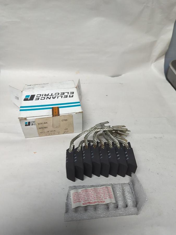 RELIANCE ELECTRIC,3141-BX,CARBON MOTOR BRUSHES BOX OF 8 PIECES NOS
