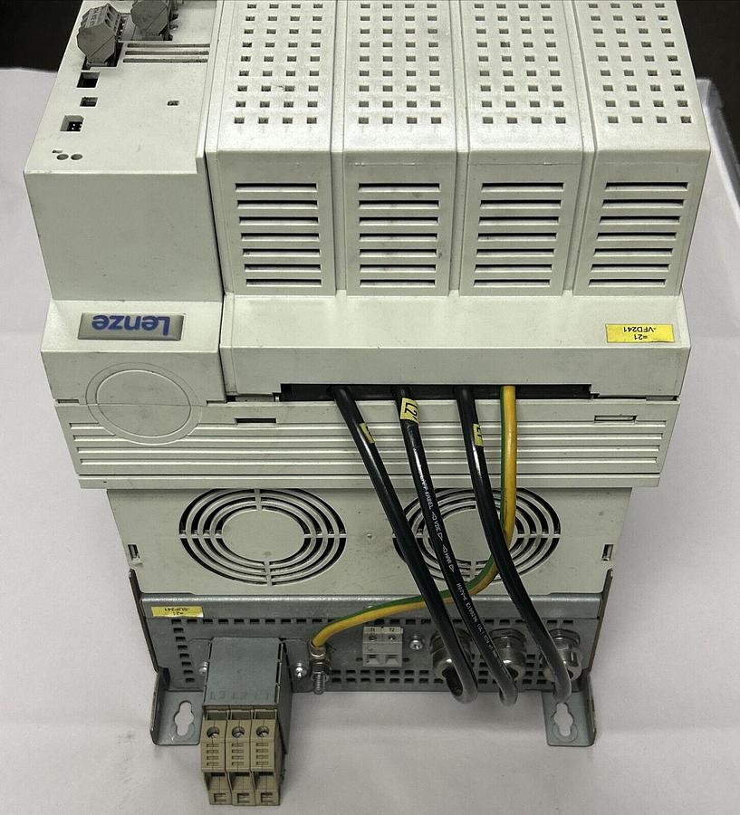 Used LENZE,E82EV2234B201,INVERTER W/ E82ZN22334B230 MAIN FILTER