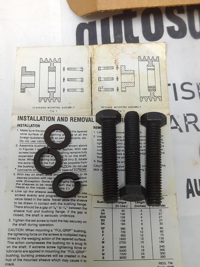 MAUREY,SF QD,BUSHING 1-5/8 INCH BORE