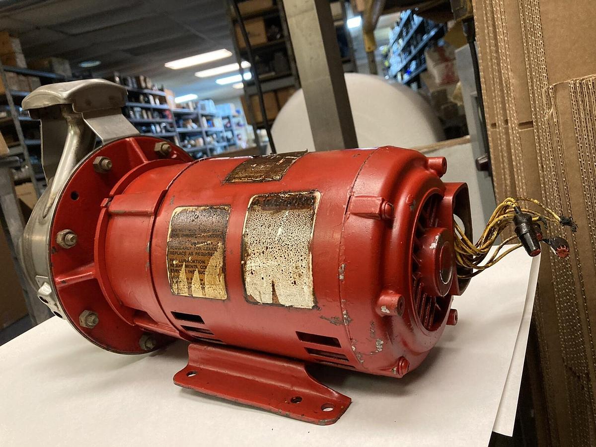 Used Bell & Gossett,1X1-1/2X50T,Pump with Marathon 5VN56T34D5639B-P 3HP Motor