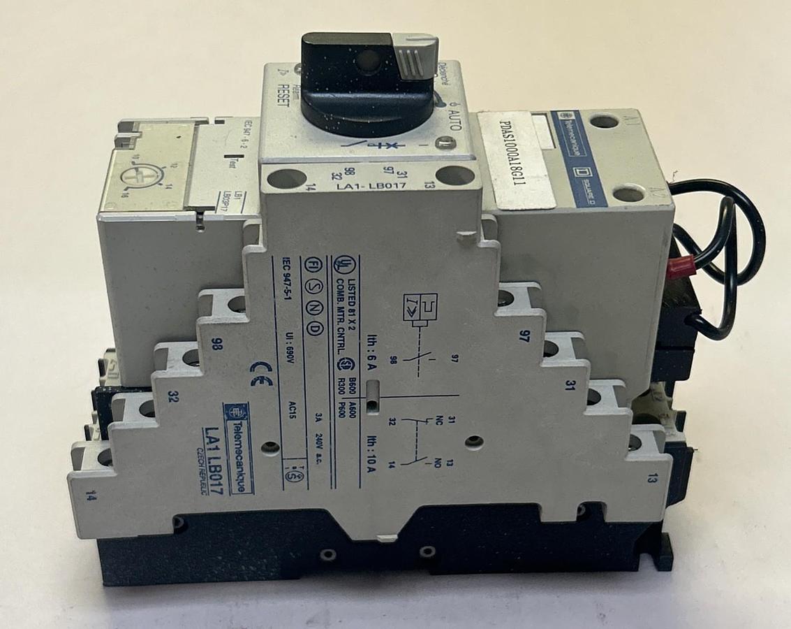 Used TELEMECANIQUE,LB1LB03P17,OVERLOAD RELAY PROTECTION MODULE