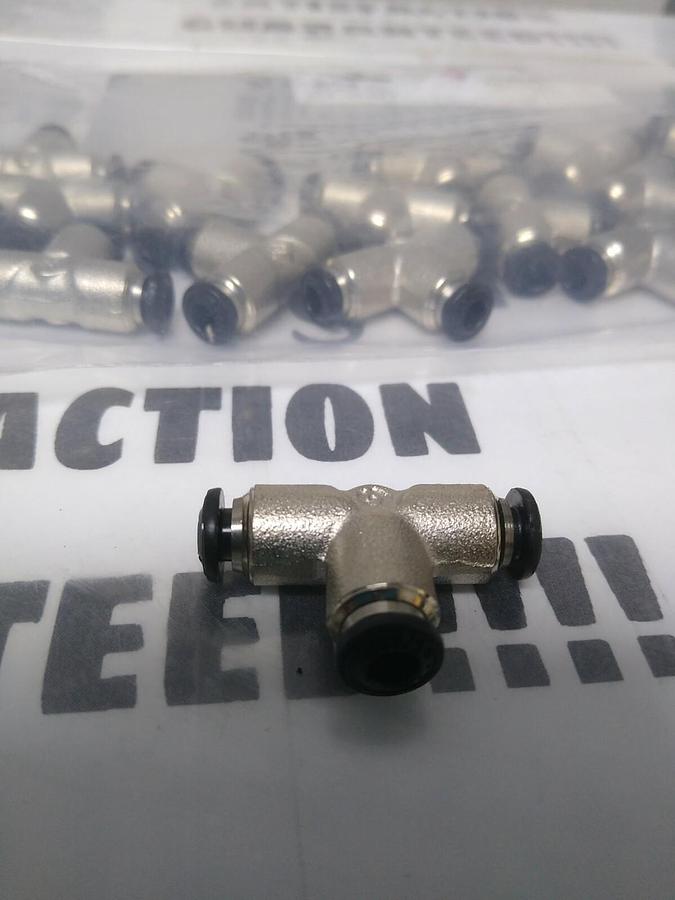 UNBRANDED,61761227,TUBE UNION TEE 4MM OD NICKLE PLATED BRASS LOT OF 17