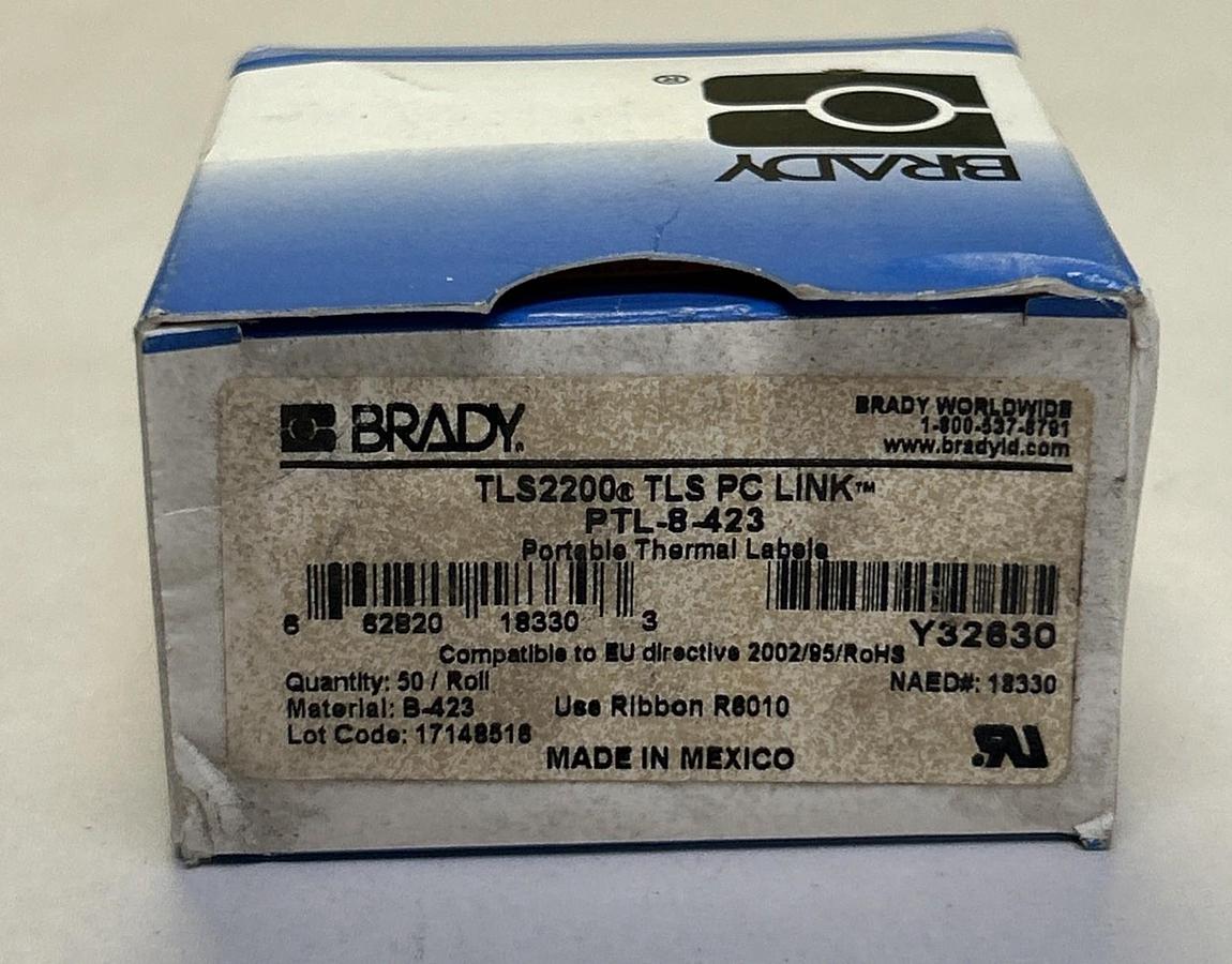 BRADY,PTL-8-423,PC LINK PORTABLE THERMAL RIBBON NOS