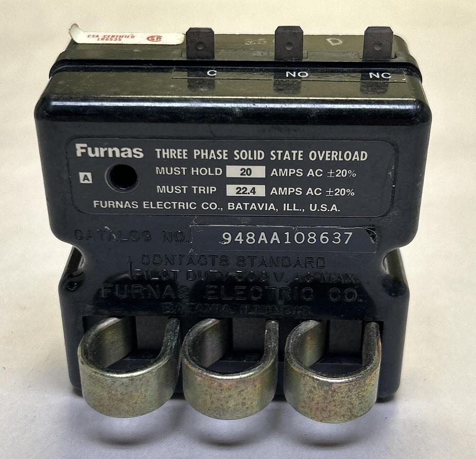 Used FURNAS,948AA108637,SOLID STATE OVERLOAD