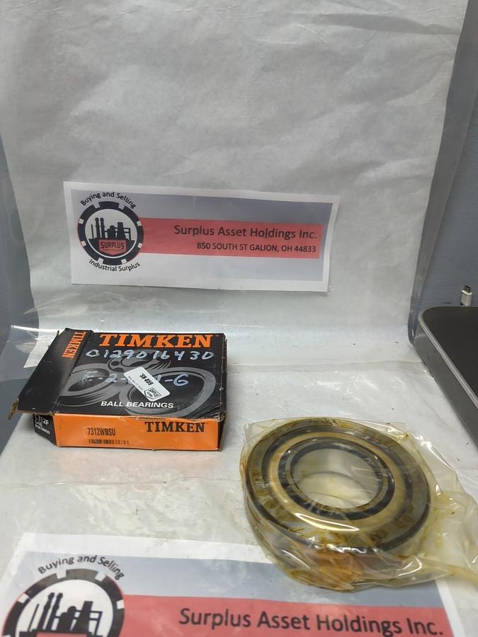 TIMKEN,7312WNSU,ANGULAR CONTACT ROLLER BEARING 60MM BORE NOS