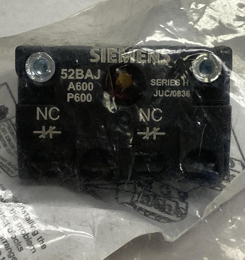 Siemens,52BAJ,Contact Block NOS