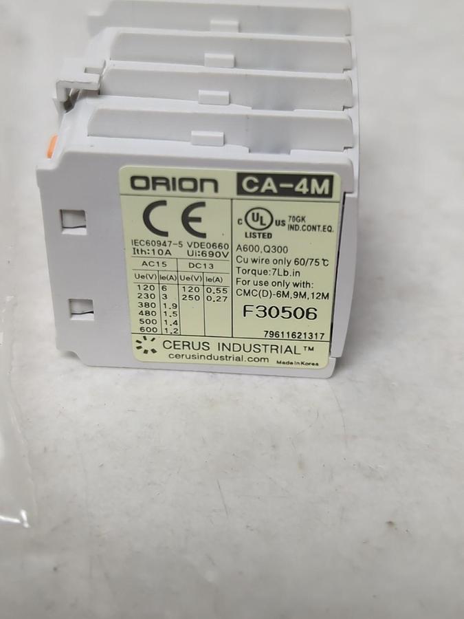 ORION,CA-4M,AUXILIARY CONTACTOR NOS
