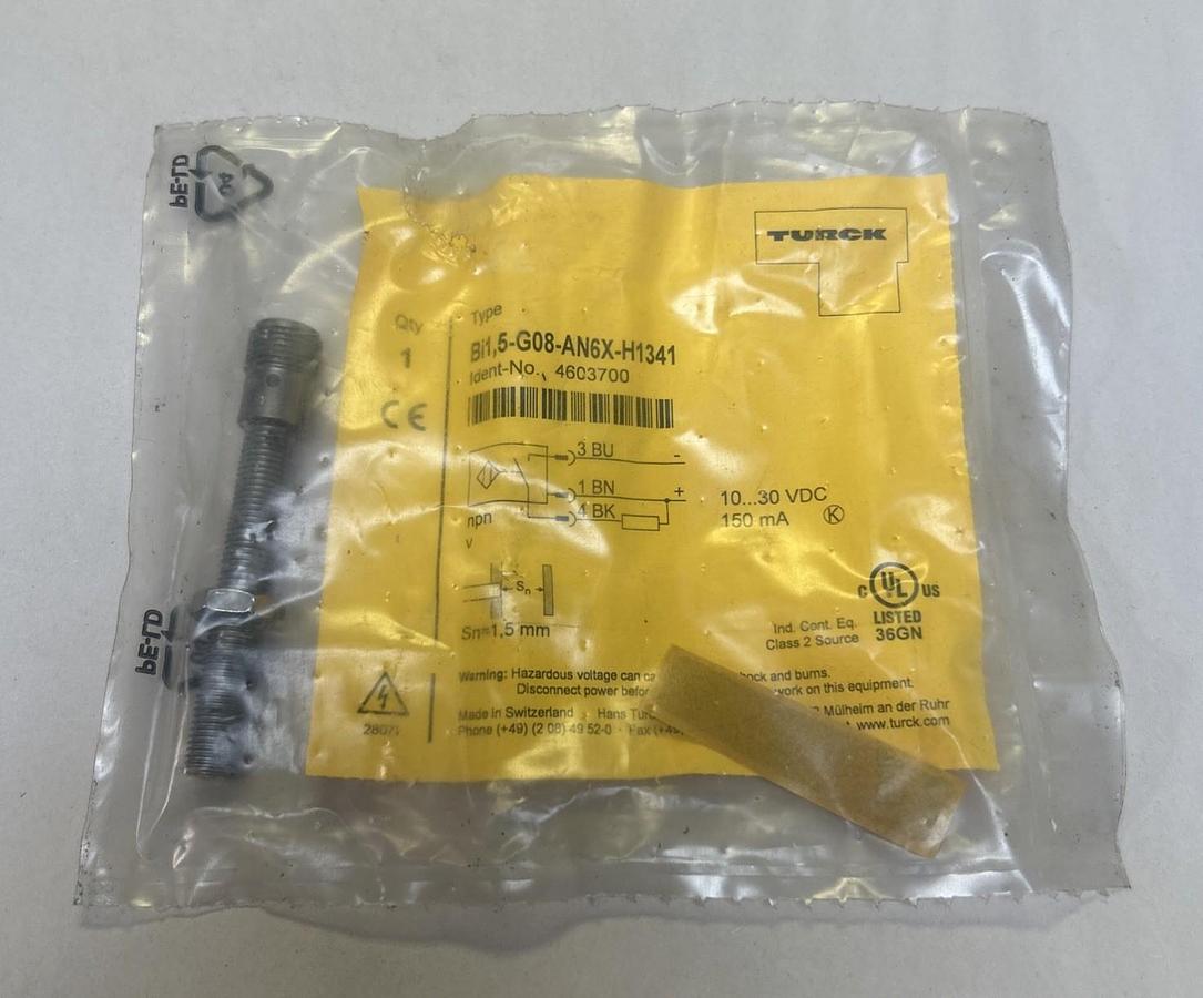 Used TURCK,BI1.5G08-AN6X-H1341,PROXIMITY SENSOR NOS
