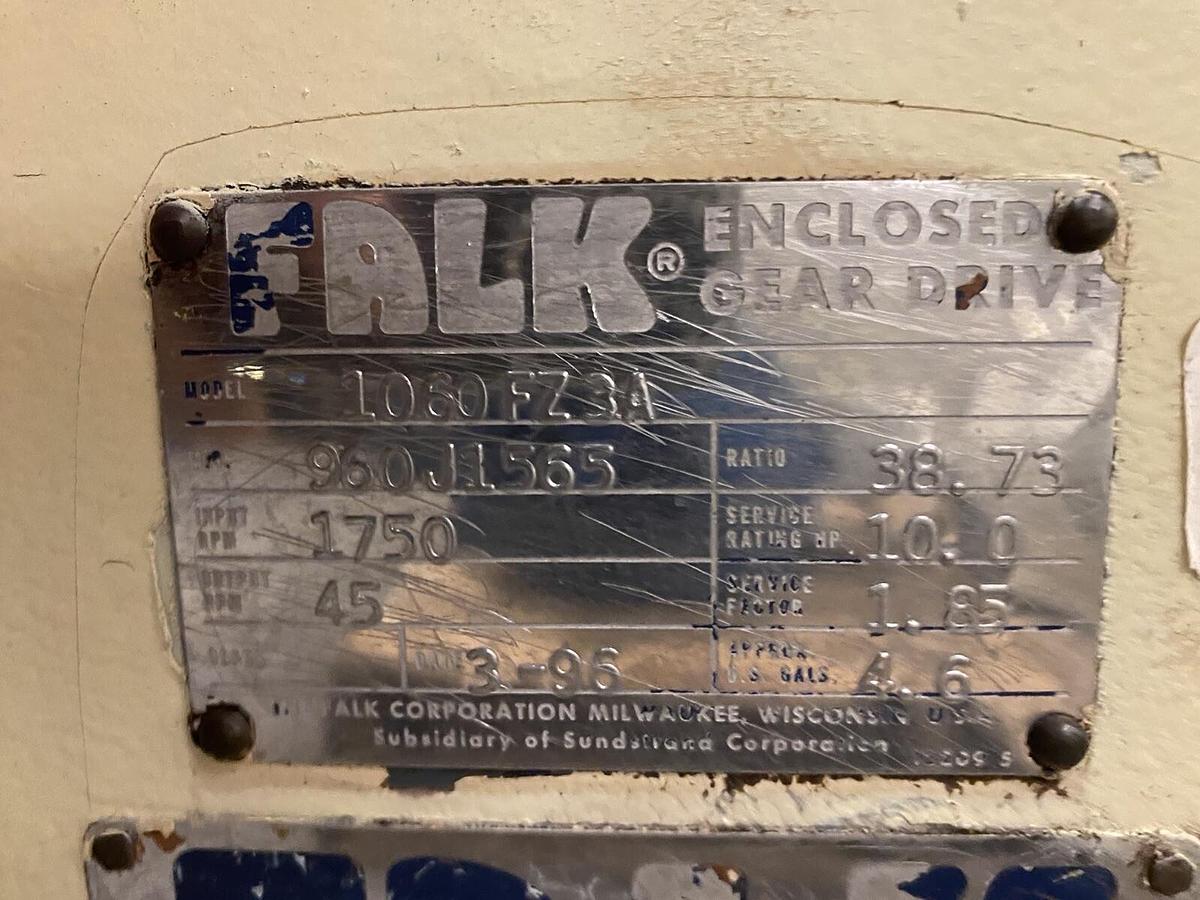 Used Falk,1060FZ3A,ENCLOSED GEAR DRIVE RATIO 38.73 10HP