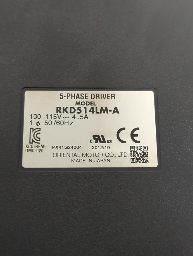 Used ORIENTAL MOTOR,RKD514LM-A,5-PHASE DRIVER 110-115V 4.5A PRE-OWNED