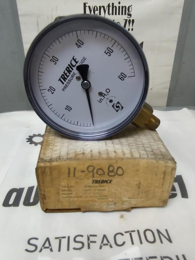TRERICE,760B4002T670,4 INCH PRESSURE GAUGE 1/4 INCH NPT BOTTOM