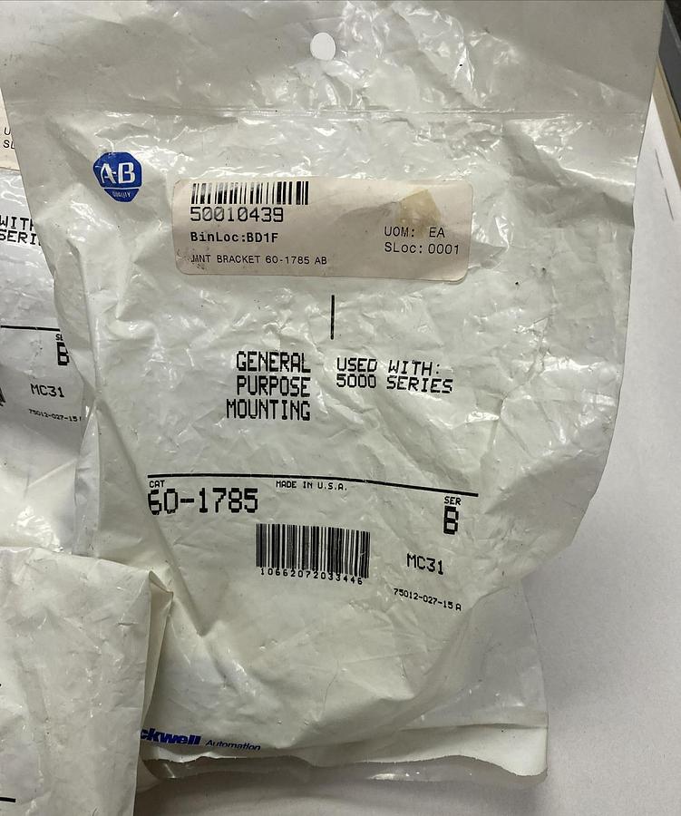 ALLEN BRADLEY,60-1785,SER B MOUNTING BRACKET LOT OF 4 NEW