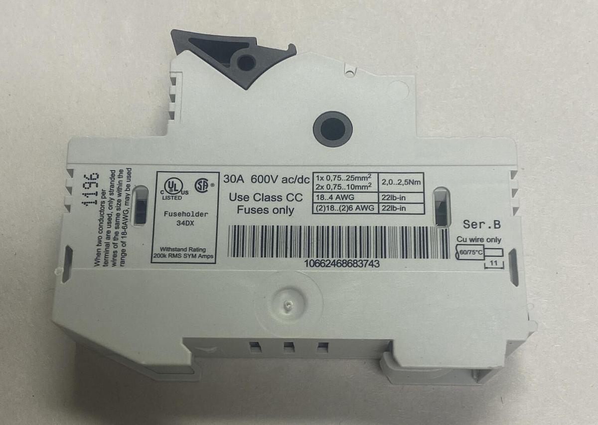 ALLEN BRADLEY,1492-FB1C30,FUSE HOLDER 1 POLE 30A 600V LOT OF 3 NEW NO BOX